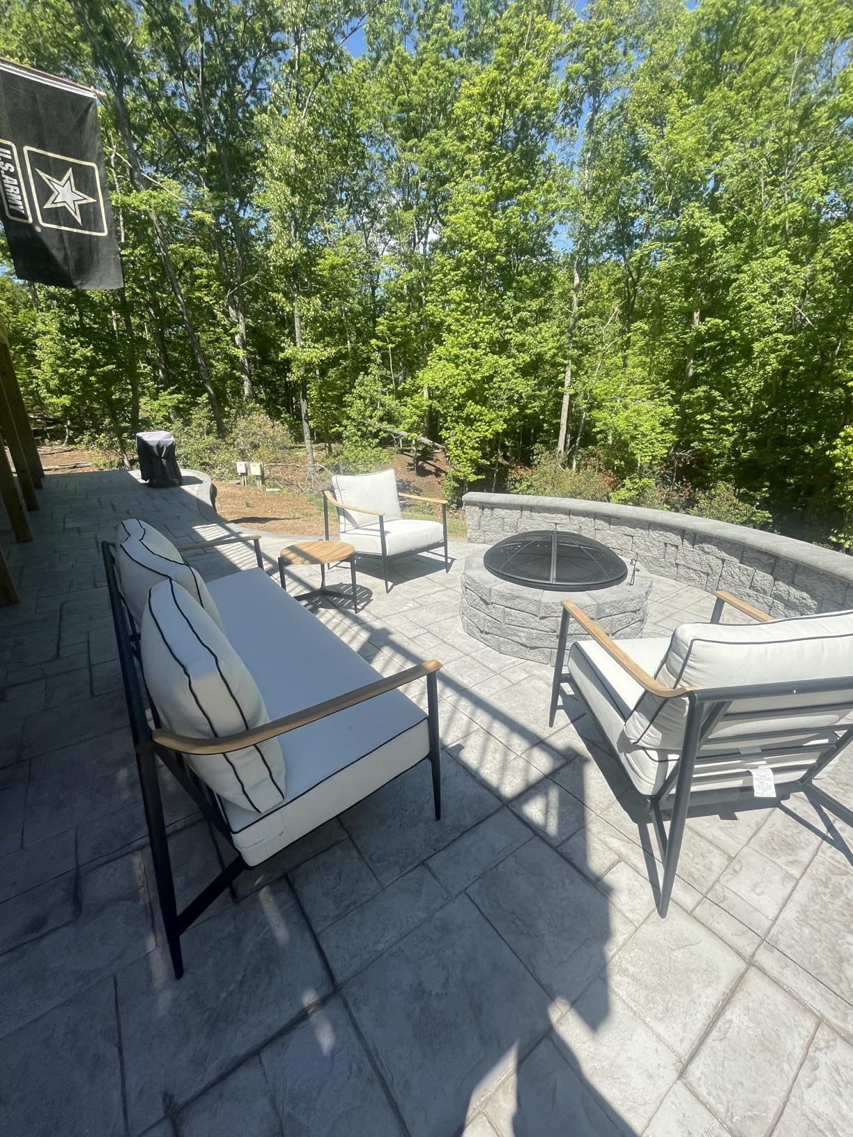 OutVue 36 Inch Fire Pit with 2 Grills, Wood Burning Fire Pits for Outside with Lid, Poker and Round Waterproof Cover, BBQ & Outdoor Firepit & Round Metal Table 3 in 1 for Patio, Picnic, Party customer photo 2