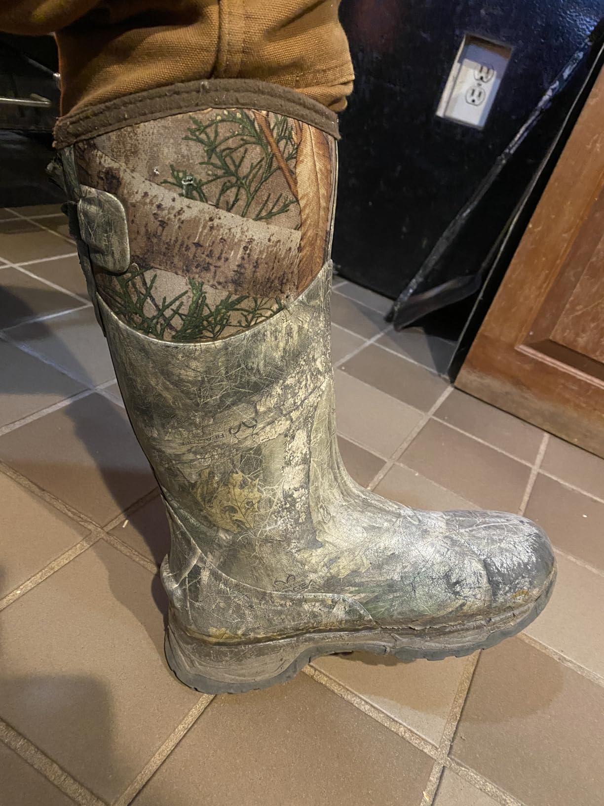 TIDEWE Rubber Hunting Boots, Waterproof Insulated Next Camo G2 Warm Rubber Boots with 7mm Neoprene customer photo 1
