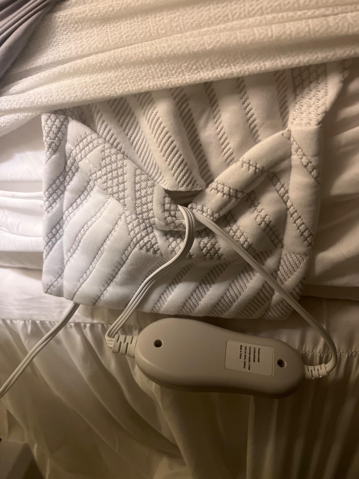 Electric Heated Mattress Pad King Size Dual Control Bed Warmer, Deep Pocket, Side Storage Pouch for Controller, Machine Washable, 3D Air Layer Fabric, 78