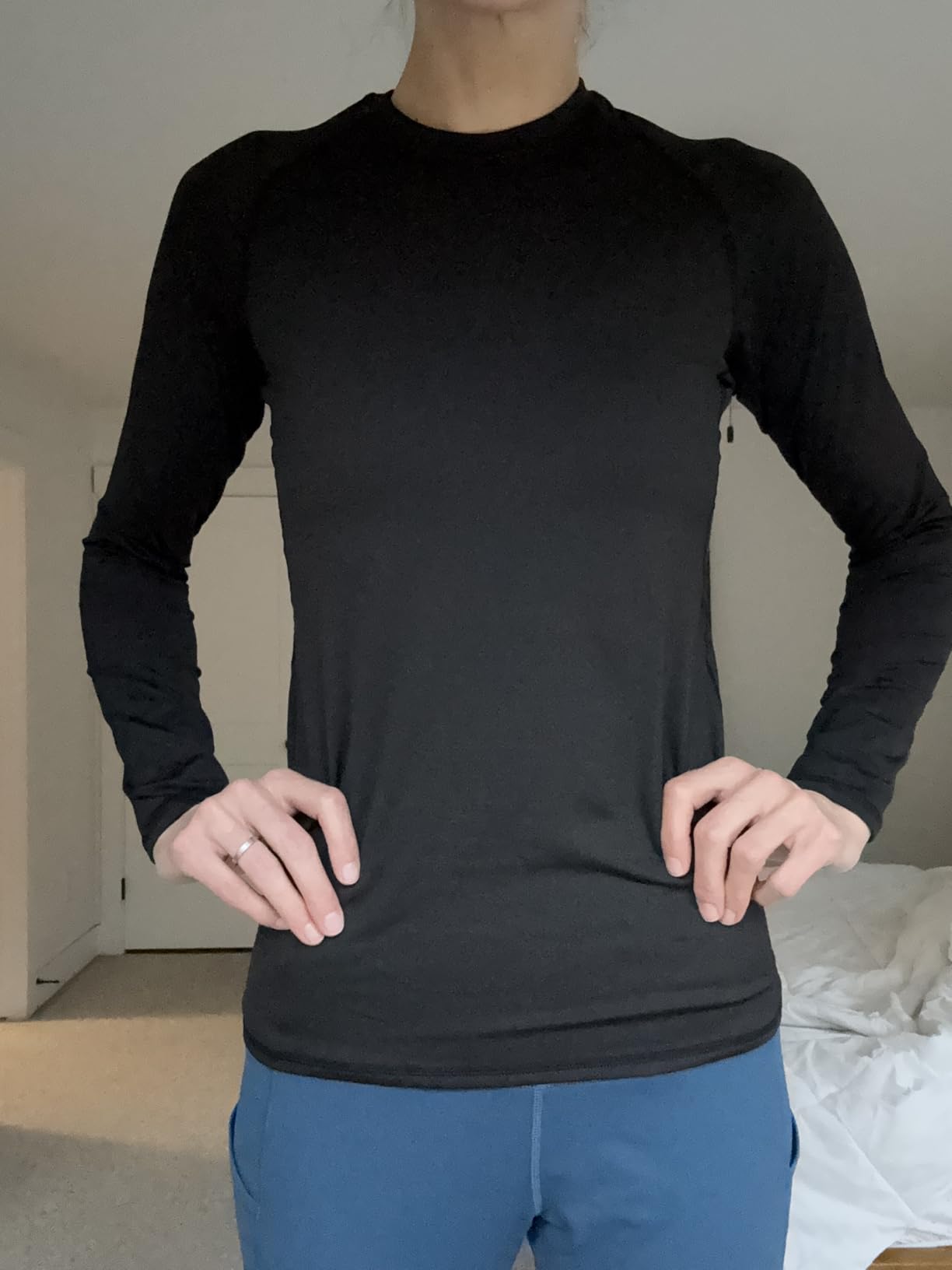 TELALEO 4 Pack Women's Thermal Shirts Fleece Lined Athletic Tops Long Sleeve Compression Workout Baselayer for Cold Weather customer photo 1