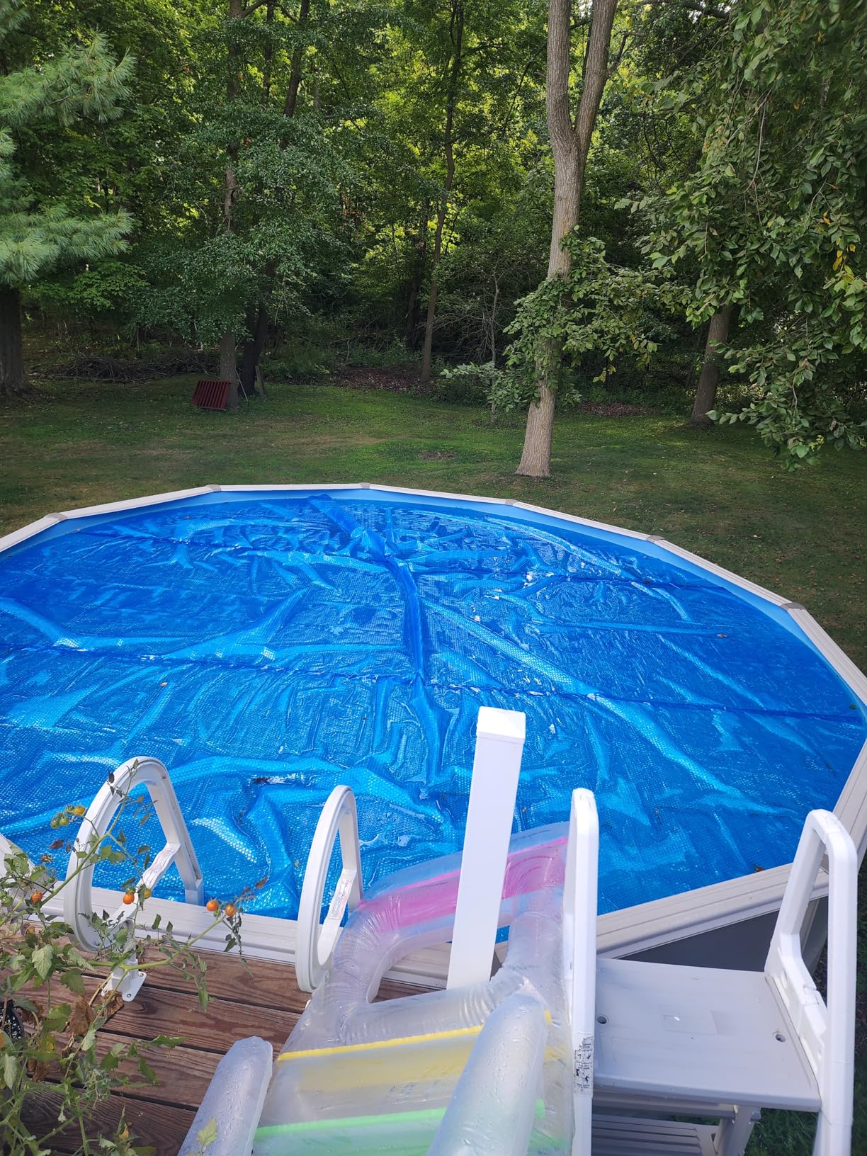 In The Swim 18' Standard Blue Round Solar Pool Cover 8 Mil for Solar Heating Above Ground Pools and Inground Pools customer photo 1