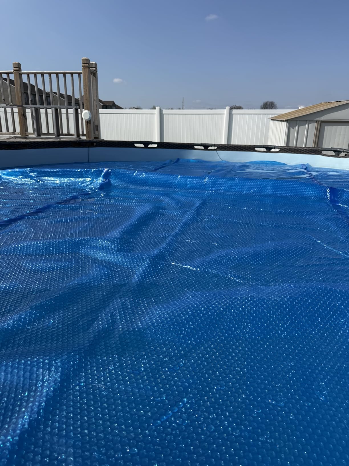 In The Swim 18' Standard Blue Round Solar Pool Cover 8 Mil for Solar Heating Above Ground Pools and Inground Pools customer photo 2