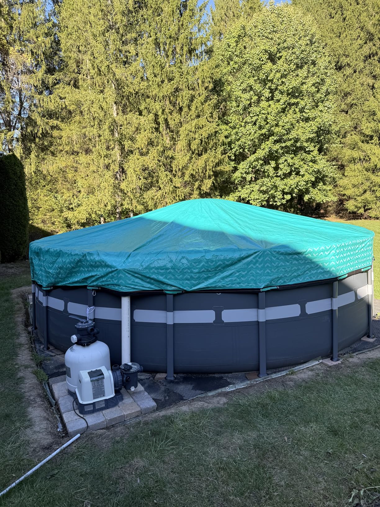 GOOX 8'x8' Pool Pillows for Above Ground Pools, Winterizing Pool Air Pillow for Support Covers, 0.4mm Thick PVC Ice Equalizer, Large Pool Pillow for Winter Closing, Rope Included(2 * 40ft) customer photo 2
