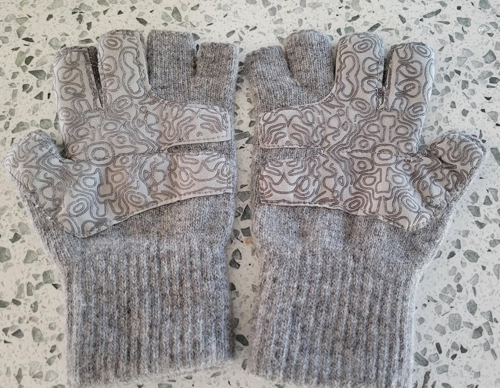 Wool Fingerless Fishing Gloves - Warm for Men & Women: Cold Weather Fly Fishing, Ice Fishing, Photography & Hunting customer photo 2