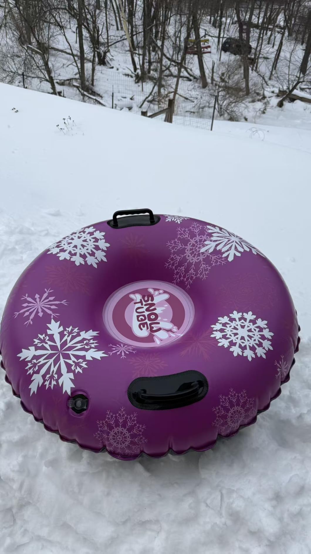 KEUCL Snow Tube, 3Packs for The Whole Family Inflatable Snow Sled for Kids and Adult, Thickened Heavy Duty Hard Bottom Sleds for Snow with Handles customer photo 1