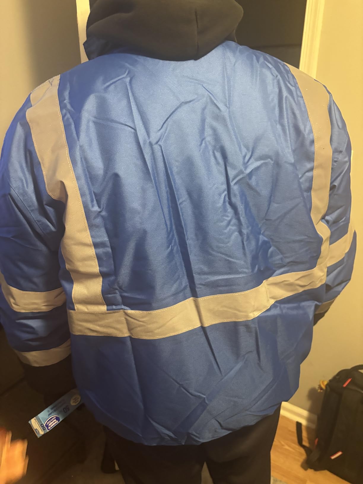 FONIRRA High Visibility Safety Bomber Jackets with Fleece Liner,ANSI Class 2 Reflective Waterproof Jacket for Men customer photo 1