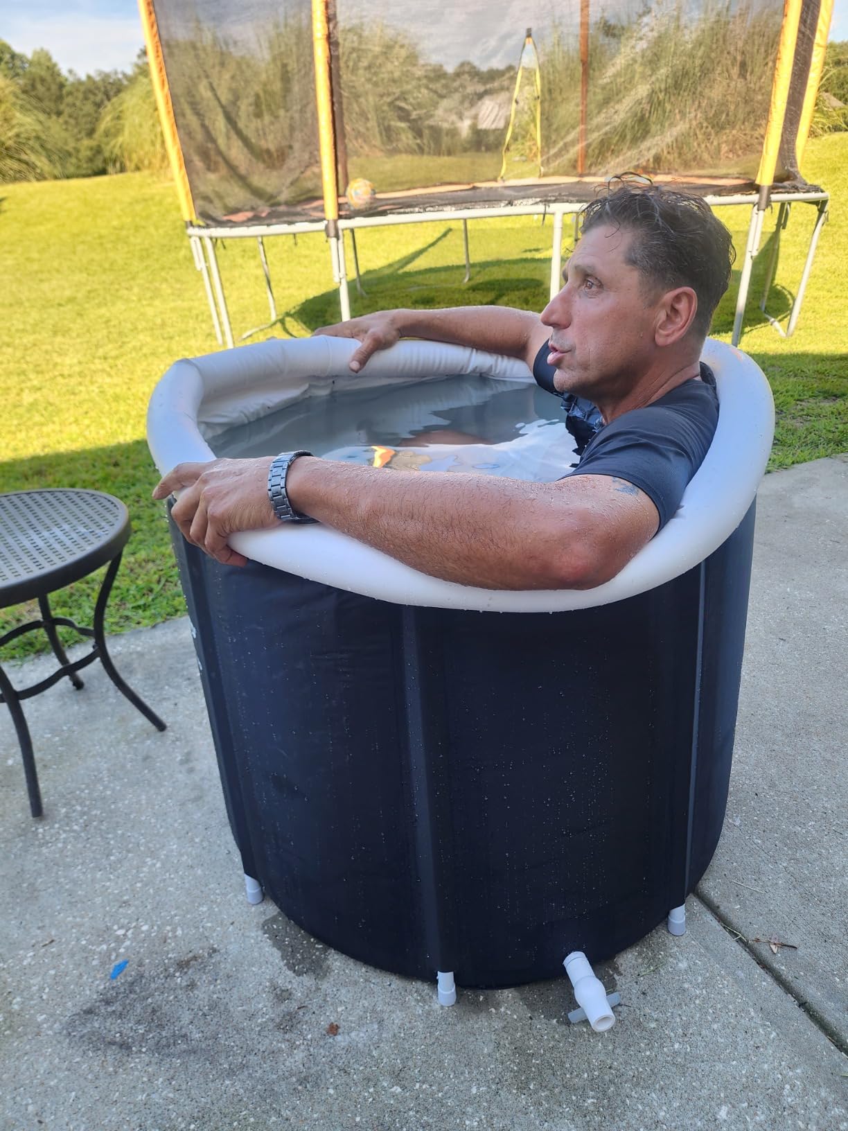 Lifepro Portable Ice Bath Tub with Lid and Storage Bag - Lightweight, Durable Cold Plunge Tub for Home Therapy Sessions - Home & Travel Ice Bath Tub for Adults and Athletes - 14°F - 122°F Temp, Outdoor customer photo 2