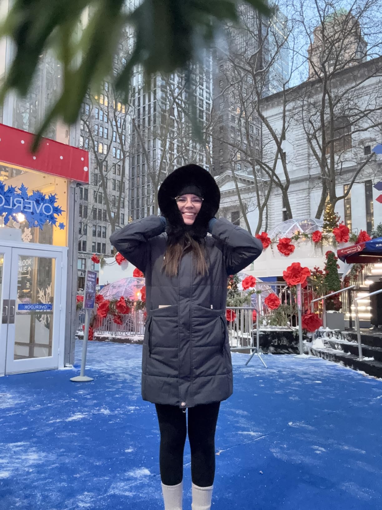 Women's Winter Puffer Coat Thicken Fleece Lined Down Jacket Waterproof Faux Fur Detachable Hooded Parka customer photo 1