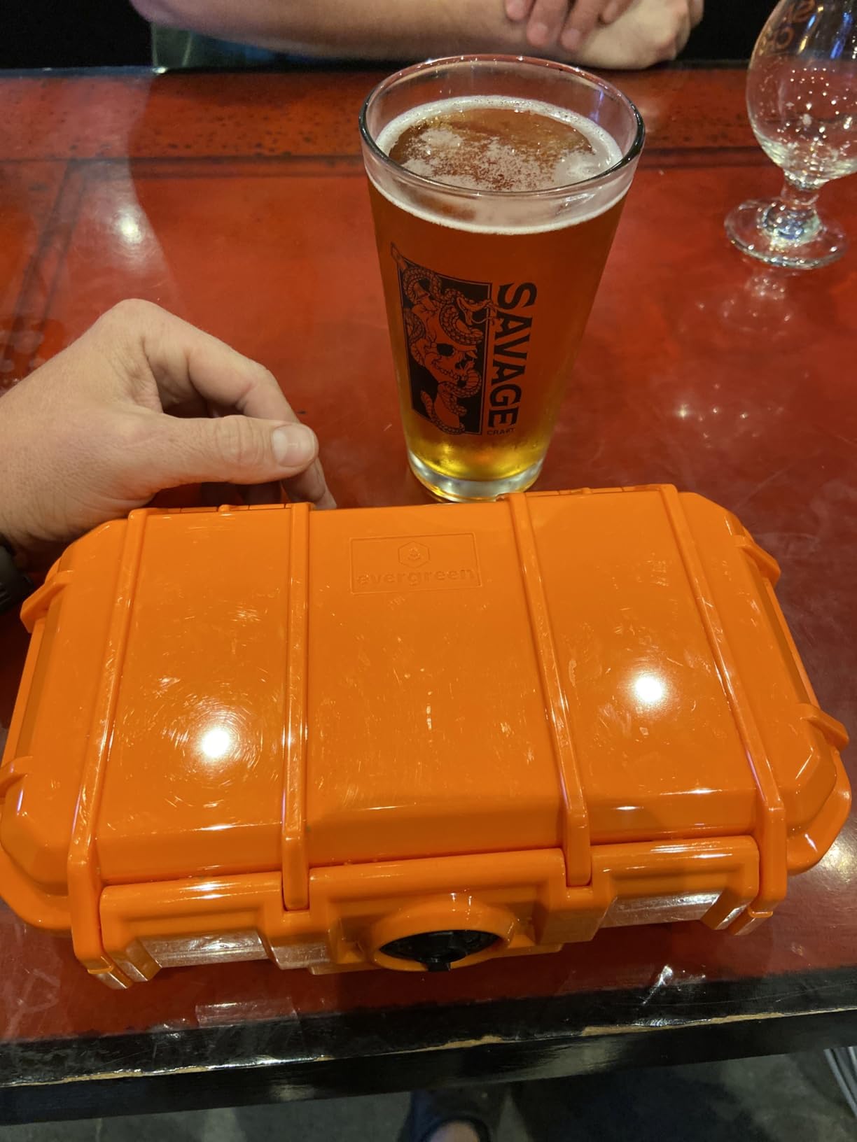 Evergreen 56 Dry Box - EDC Tough Protective Case USA Made for Organization of Cameras, Phones, Camping, Fishing, Hiking, Water Sports (Orange, TOPO) customer photo 1