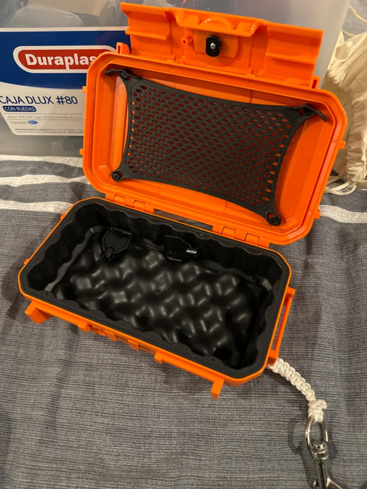 Evergreen 56 Dry Box - EDC Tough Protective Case USA Made for Organization of Cameras, Phones, Camping, Fishing, Hiking, Water Sports (Orange, TOPO) customer photo 2