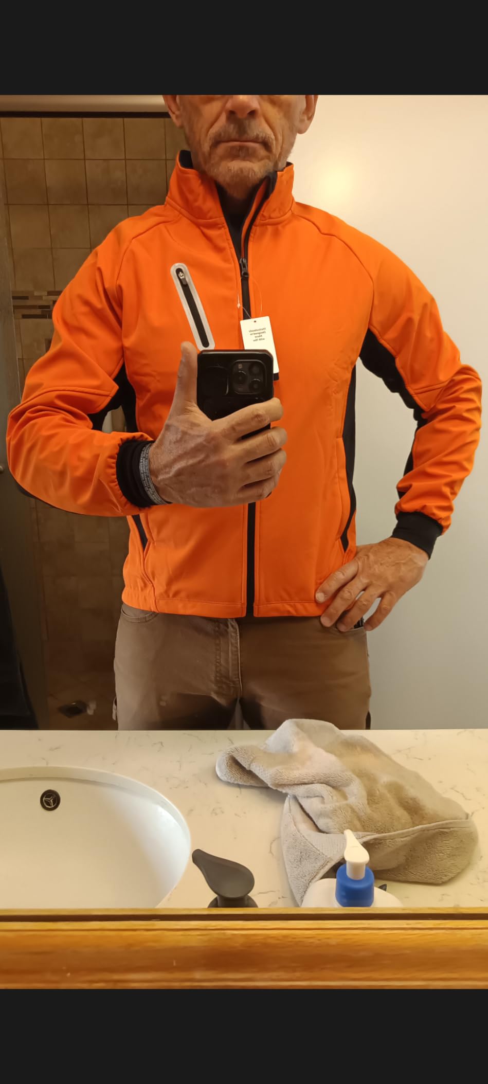 baleaf Men's Winter Cycling Jackets Water Resistant Thermal Running Softshell Jacket Warm Cold Weather Pockets customer photo 1