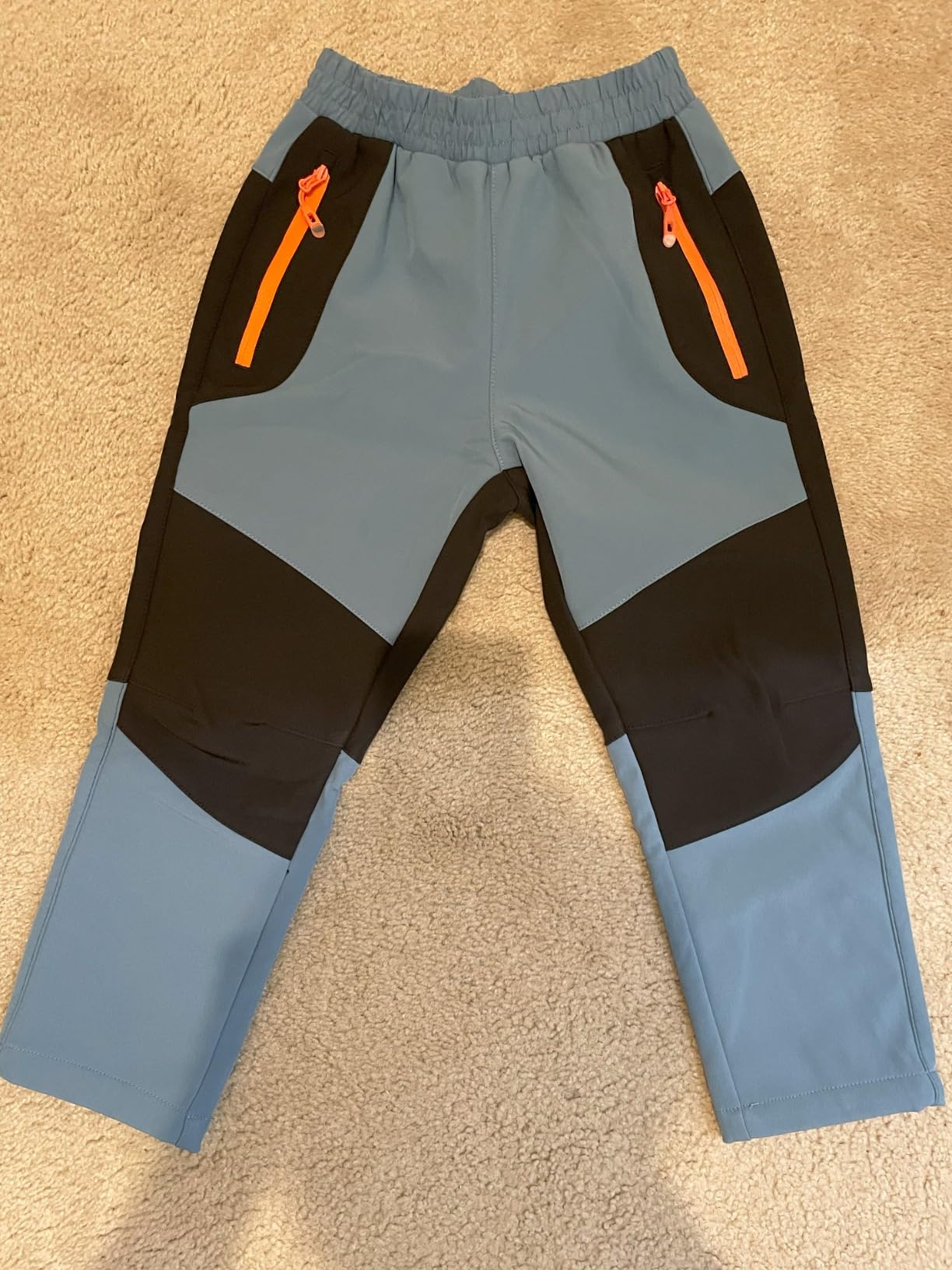 MoFiz Kids Fleece Lined Hiking Snow Ski Pants Boys Waterproof Winter Warm Outdoor Pants with Zippered Pocket customer photo 2