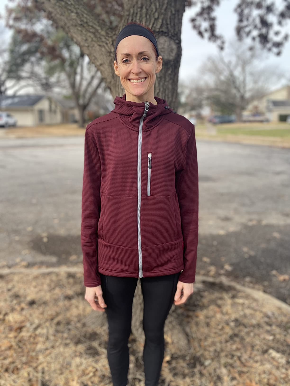 Little Donkey Andy Women's Winter Lightweight Warm Fleece Running Jacket Breathable Thumbholes Thermal Hiking Jacket customer photo 1