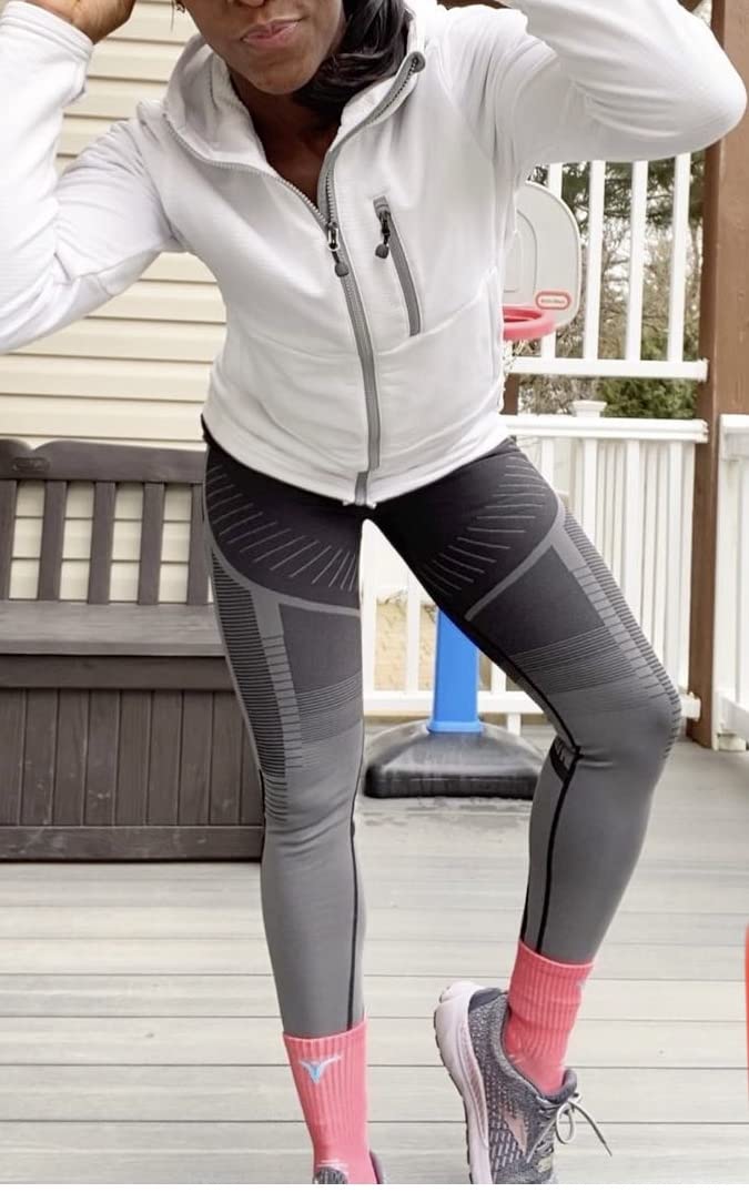 Little Donkey Andy Women's Winter Lightweight Warm Fleece Running Jacket Breathable Thumbholes Thermal Hiking Jacket customer photo 2