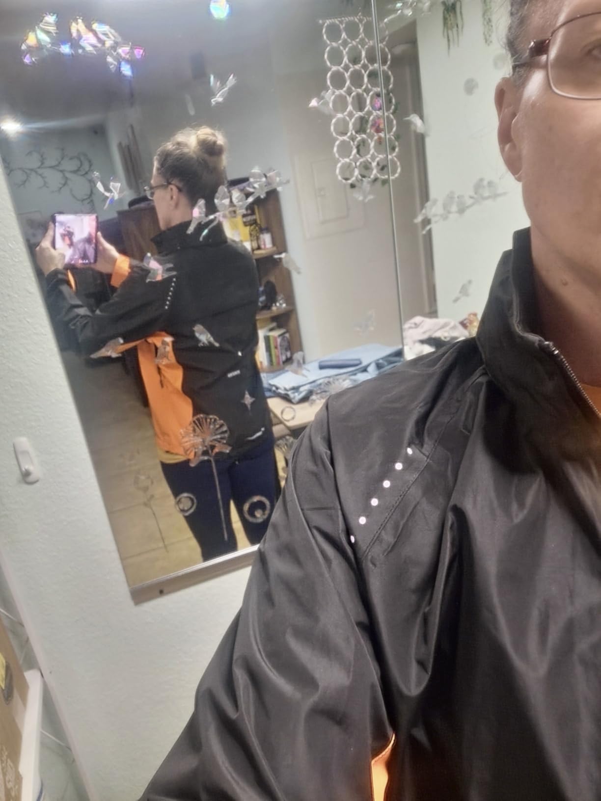 Women's Cycling Rain Jackets Waterproof Windbreaker Lightweight Running Windproof Reflective Jacket Packable Hooded customer photo 1