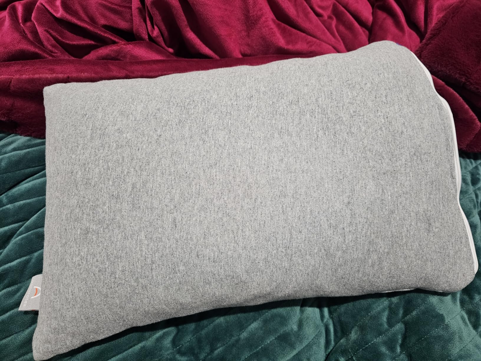 ACCURATEX Camping Pillow-100% Cotton Breathable Cover,Shredded Memory Foam Compressible Travel Pillow,Camping&Travel Accessories-Small Backpacking Pillow Camping Essentials for Sleeping,Car&Airplane customer photo 1