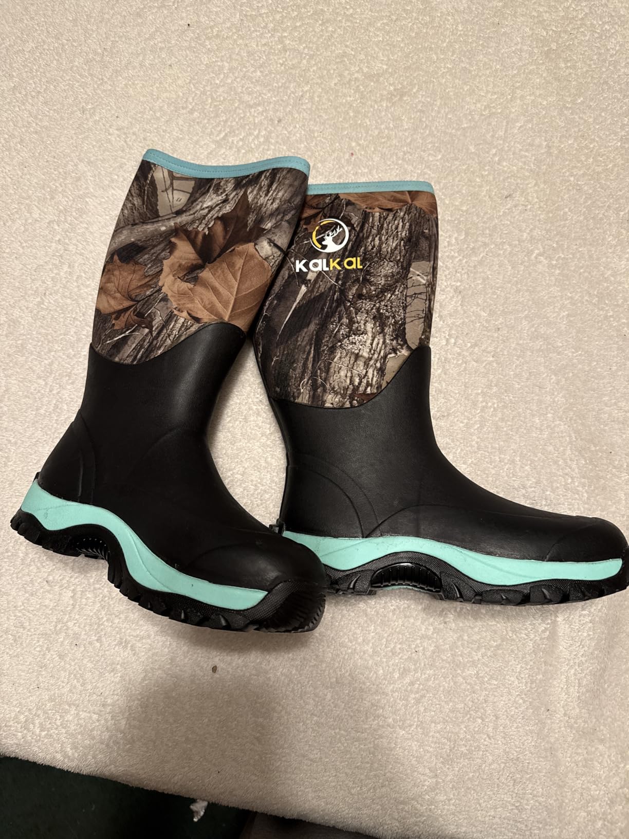 Kalkal Rubber Boots for Women, Insulated Waterproof Womens Hunting Boots, 6mm Neoprene Camo Mud Boots customer photo 2