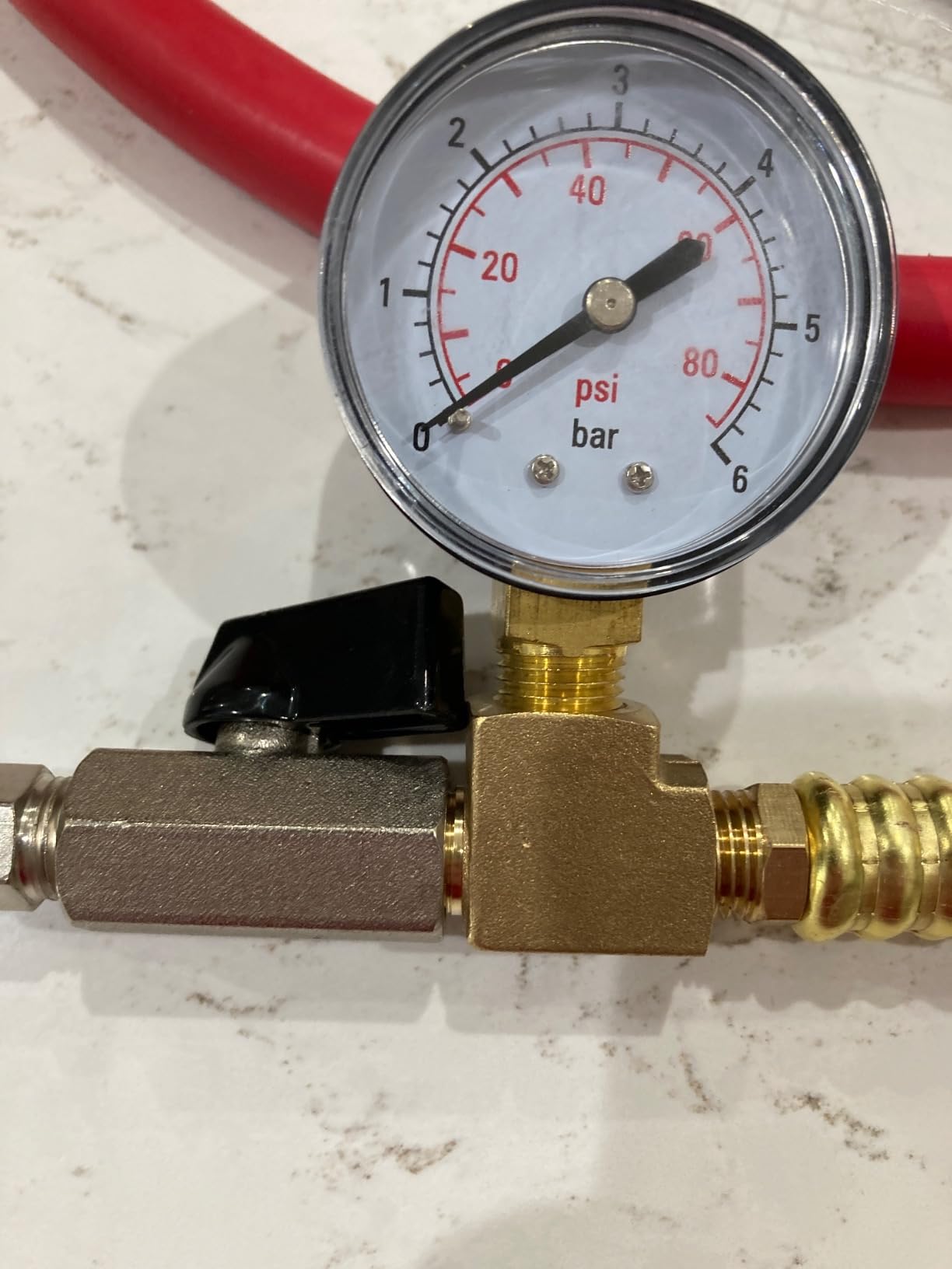 RV Winterizing Kit, 59'' Winterize Blowout Adapter with integrated Pressure Gauge, Sprinkler Winterization Kit, RV Winterize Hose with 1/4