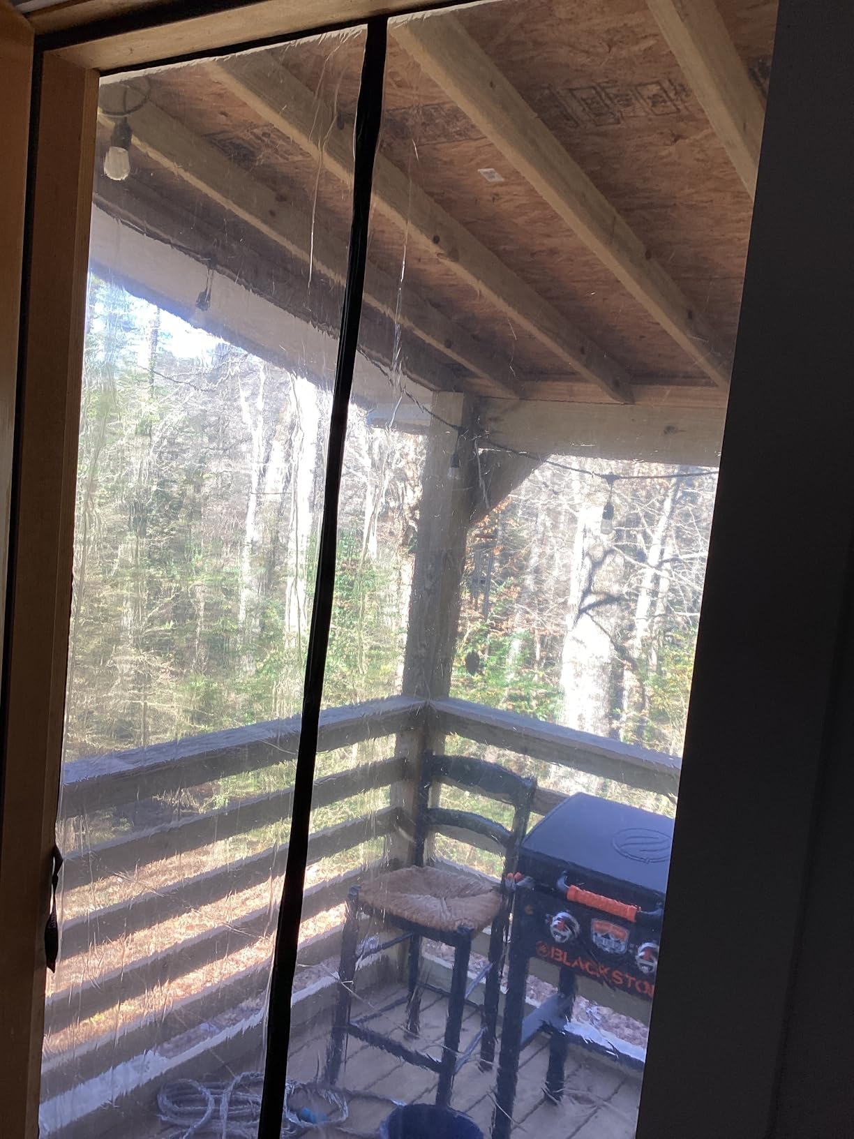 AUGO Magnetic Thermal Insulated Door Curtain - Transparent EVA Door Cover for Winter - Keeps Warm Air in and Cold Air Out - Home Winterizing Products - Patent Pending Keep Open Feature - 38 x 83 Inch customer photo 2
