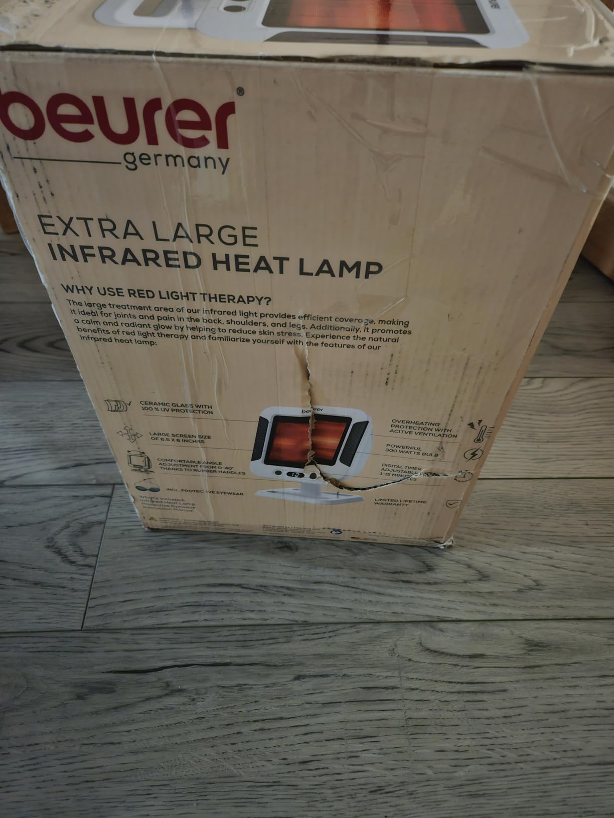 Beurer IL60 Infrared Heat Lamp for Red Light Therapy for Face, Body, Sinus & Skin, Pain Relief & Muscle Recovery customer photo 2
