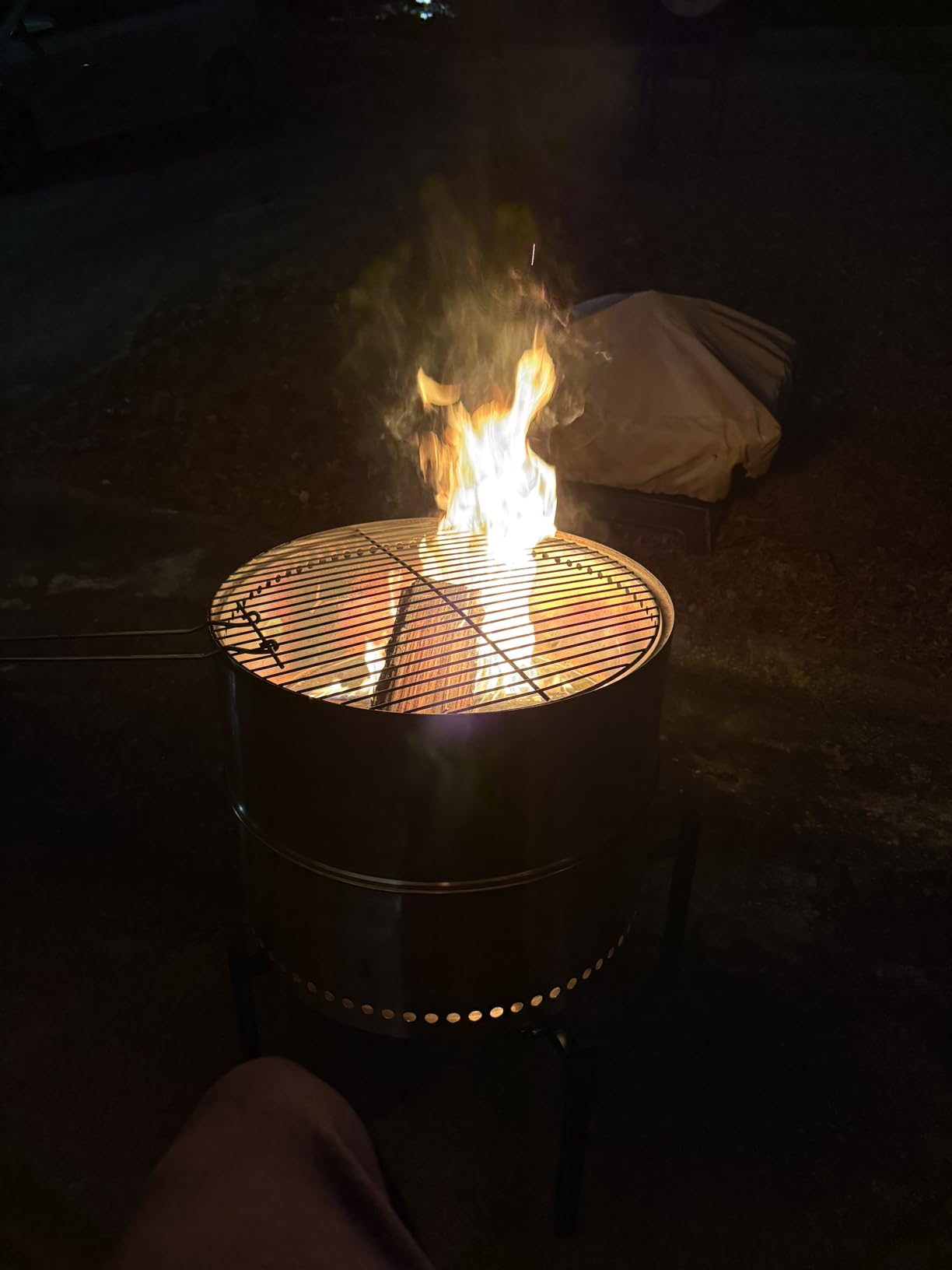 HGD 20 inch Smokeless Firepit Outdoor, Portable Smokeless Fire Pit for Camping with Travel Bag, Stainless Steel Wood Burning Stove for Backyard & Patio customer photo 2