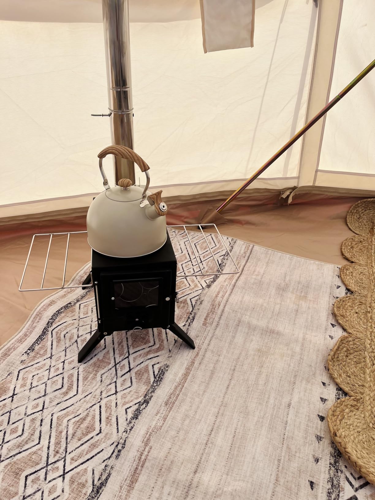 Hot Tent Stove, AVOFOREST Wood Burning Stove, Small Wood Stove with 7 Stainless Chimney Pipes for Outdoor Heating & Cooking, Ice Fishing, Hunting customer photo 1