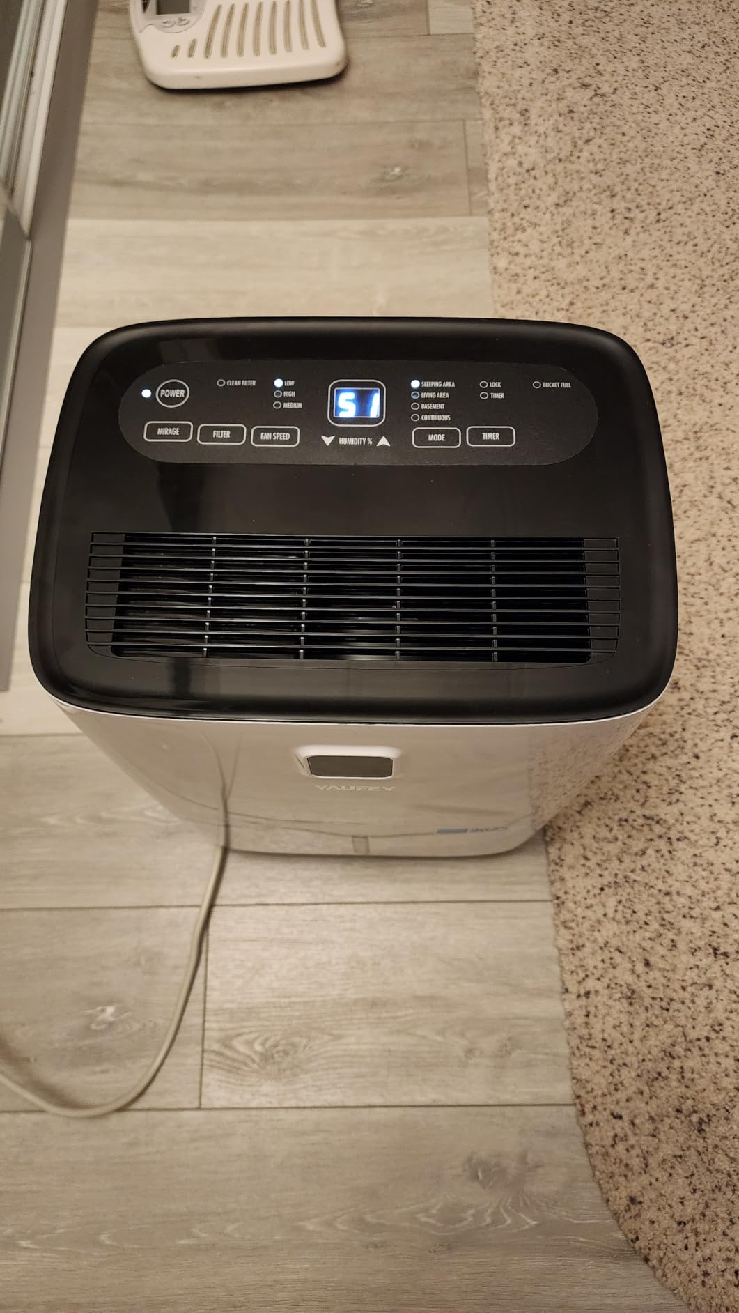 Yaufey 5000 Sq. Ft. Energy Star Certified Dehumidifier, Max 80 Pints Dehumidifier for Basement with Drain Hose, Smart Compressor with Intelligent Humidity Control, Dehumidifiers for Home Bedroom customer photo 1