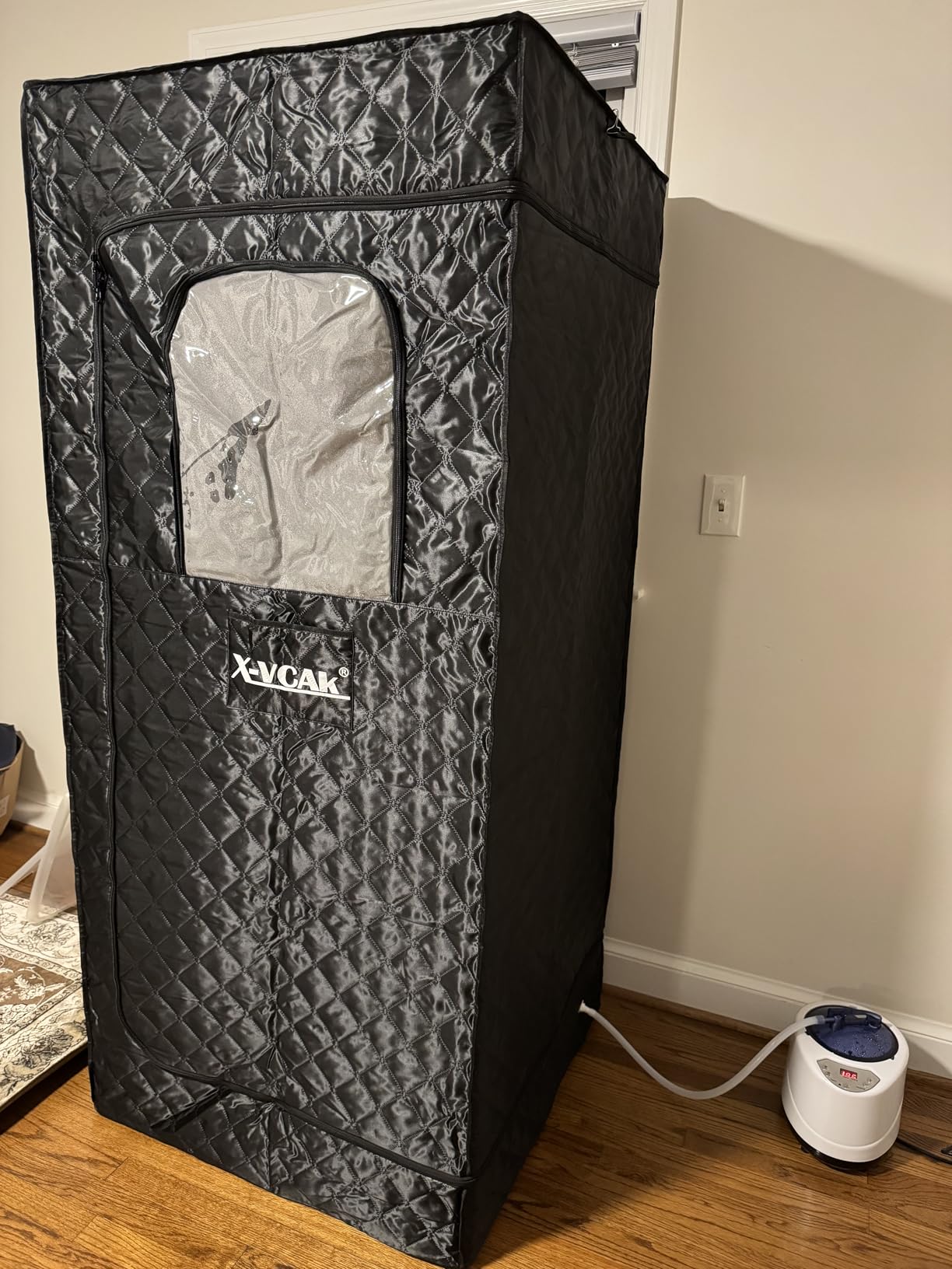 X-Vcak Upgraded Portable Sauna for Home, Steam Sauna with Steamer, Remote Control, Folding Chair, 9 Levels customer photo 2