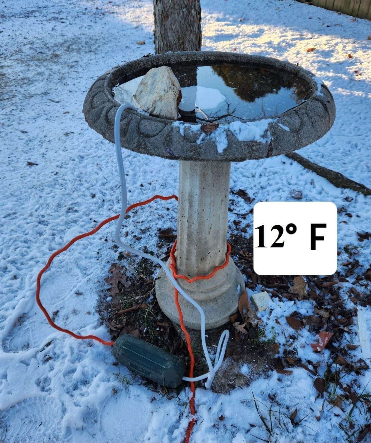 Bird Bath Heater for Outdoors in Winter, 80W Thermostatic Controlled Auto Shut Off Birdbaths Deicer, Winter Water Heated De-icer for Livestock and Poultry in Farm and Yard (2PCS) customer photo 2