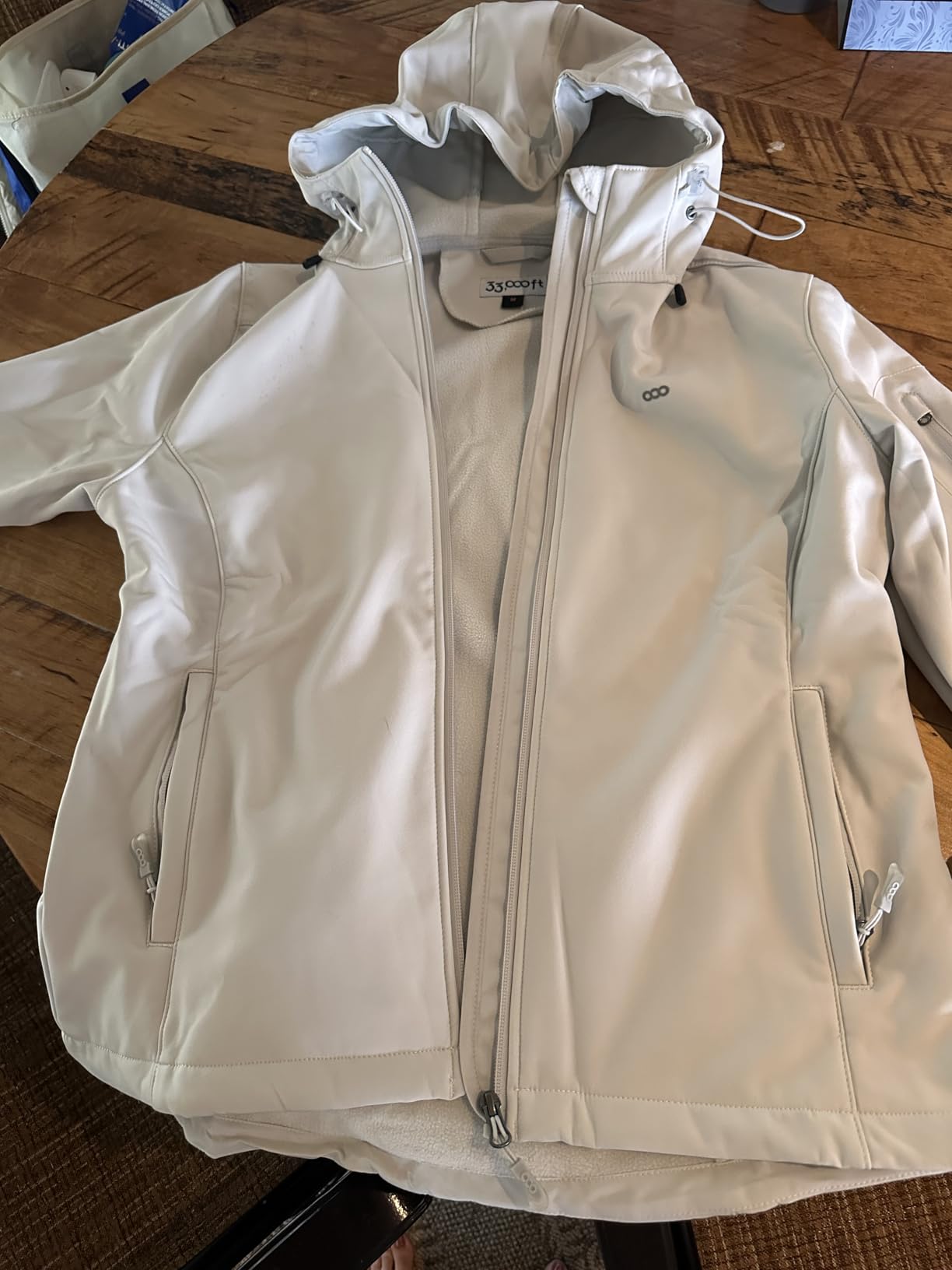 Women's Softshell Jacket, Fleece Lined Warm Jacket Light Hooded Windproof Coat for Outdoor Hiking customer photo 1