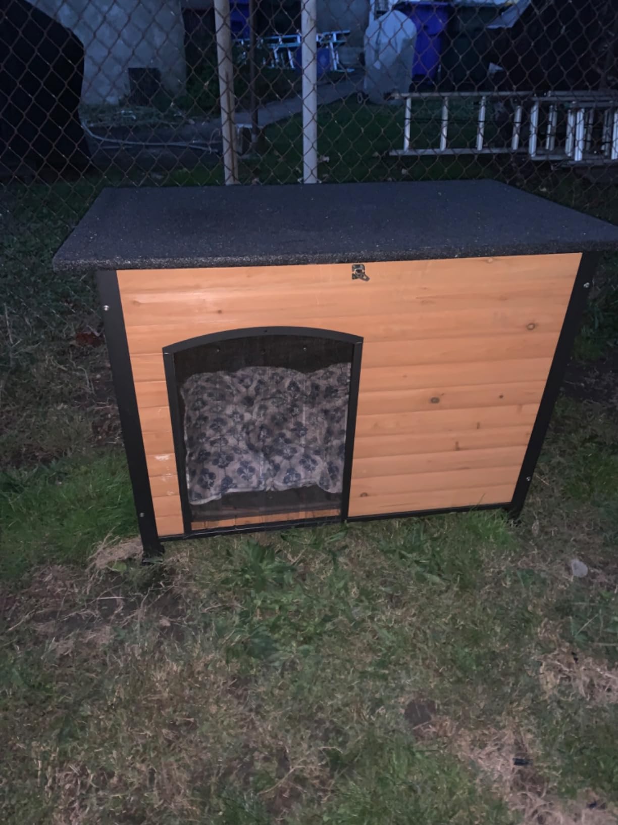 Aivtuvin Heated Dog House Outdoor & Indoor Dog Kennel with Insulated Liner & Heating System for Winter Waterproof Large Dog Cage for Small & Medium & Large Dogs,Unique All-Around Iron Frame customer photo 2