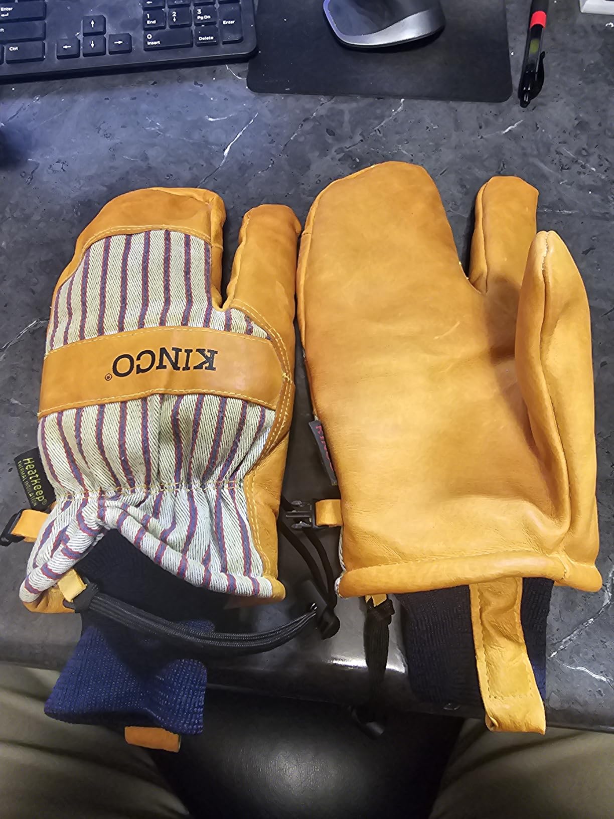Kinco, 1927KWLT, Lobster Claw Mitt Shell, Inner Glove Lining, Grain Pigskin Palm, Omni Cuff Design, Heatkeep Thermal Insulation customer photo 1