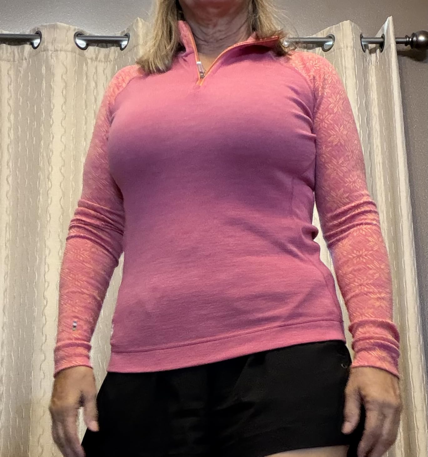 Smartwool Women's Classic Thermal Merino Base Layer 1/4 Zip customer photo 2