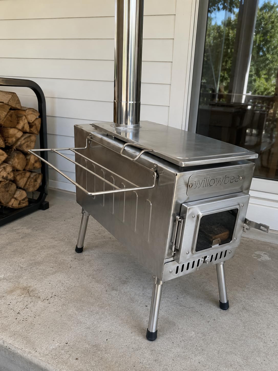 WillowyBe Outdoor Sauna Hot Tent Stove, Rocket Stove Heater, Portable Camping Wood Stove for Dry Sauna, Cooking for Husband and Friends customer photo 2