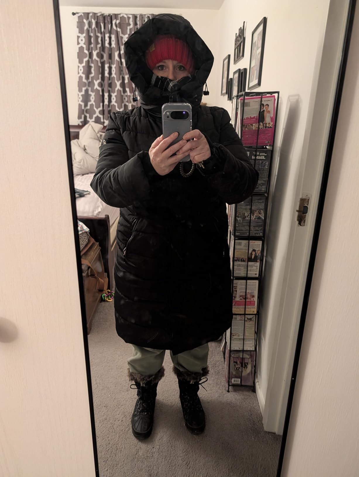 Women's Winter Coats, Thickened Warm Insulated Vegan Down Long Parka Jacket with Hood customer photo 2