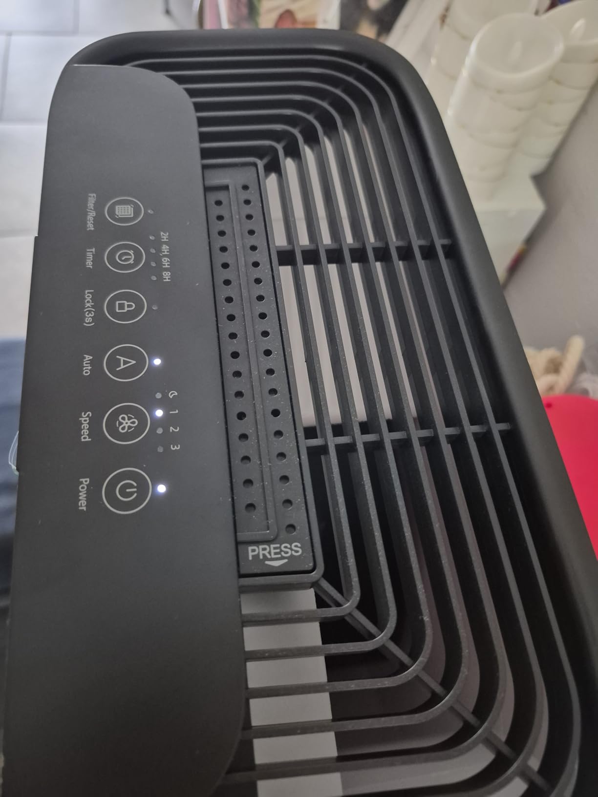 MOOKA Air Purifier for Home Bedroom Large Room 2200 Ft², H13 HEPA Air Cleaner with Washable Pre-filter, Air Quality Monitor, for Pets Hair Smoke Dust Pollen, Auto Mode, KJ190 White customer photo 1
