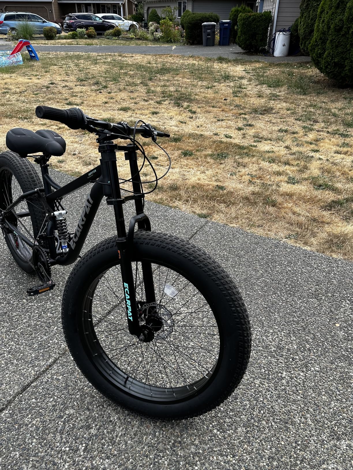 Ecarpat 26x4 Inch Full Suspension Mountain Bike, 21 Speeds Dual Disc Brake, Men Women Steel Mountain Bike, Adult Trail Beach Snow Commuter City Bikes customer photo 1