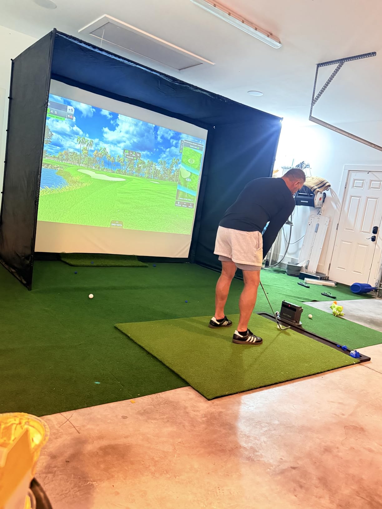Integrated 5x4ft 6x4ft & 6x5ft 26mm-31mm Golf Mat with Ball Tray, Thickening Golf Mats Practice Outdoor & Indoor Artificial Turf Matt with 3 Tees customer photo 1