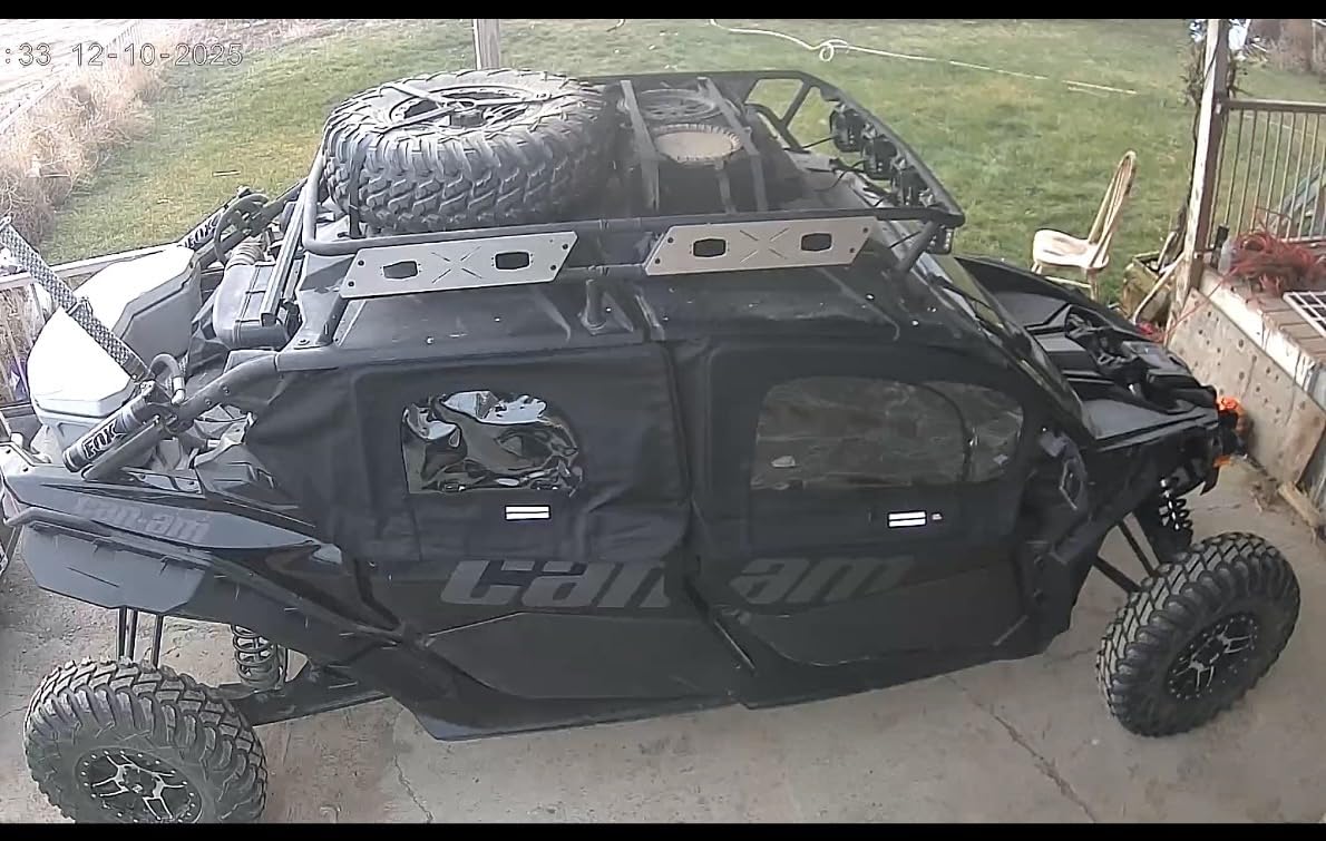 KEMIMOTO X3 Upper Door with Steel Frame Compatible with Can-Am Maverick X3 MAX 2017-2026, Keep Warm Waterproof Tear-Resistant Upgrade YKK Zippers Cab Enclosure Upper Window UTV Accessories customer photo 1