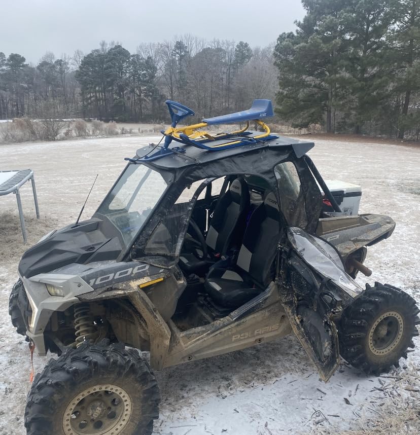 KEMIMOTO Soft Cab Enclosures & 2 UTV Dome Light Compatible with Polaris RZR XP 1000 / XP Turbo 2014-2023, UTV Upper Doors Fit with Side Mirrors YKK Zippers (Cab Enclosures) customer photo 1