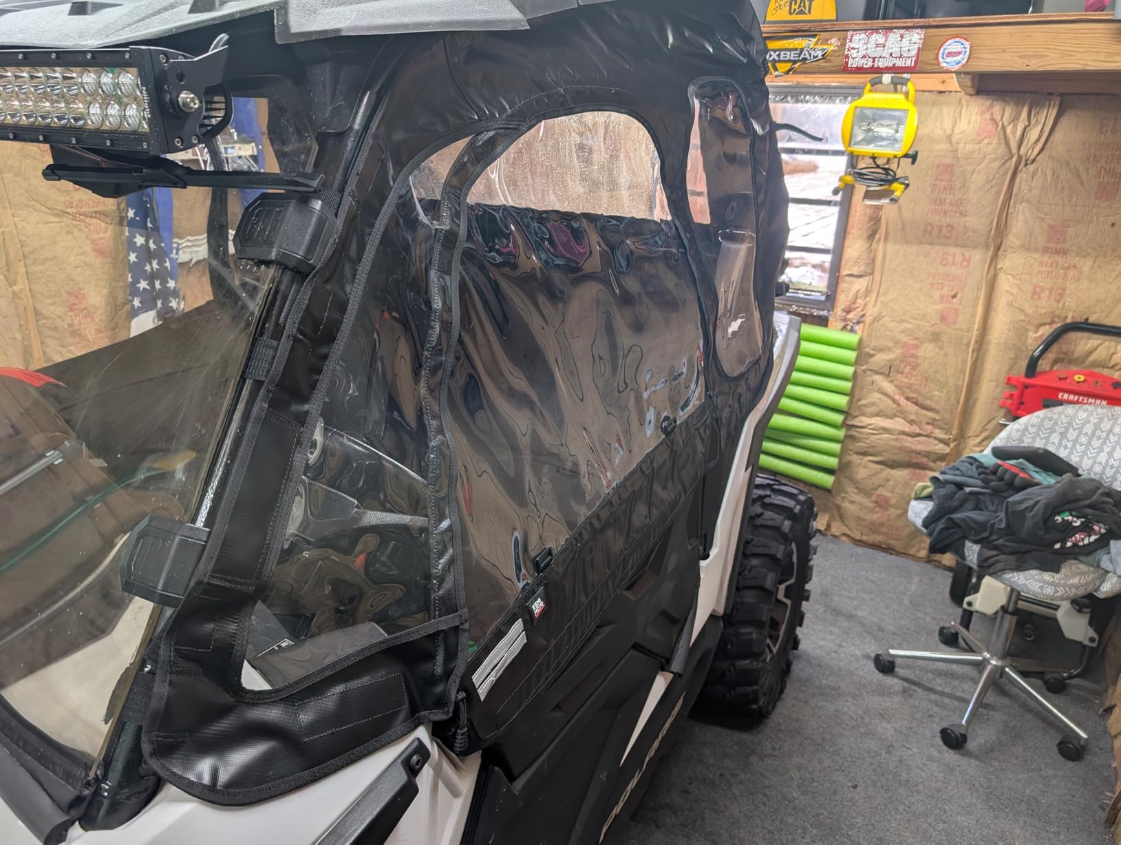 KEMIMOTO Soft Cab Enclosures & 2 UTV Dome Light Compatible with Polaris RZR XP 1000 / XP Turbo 2014-2023, UTV Upper Doors Fit with Side Mirrors YKK Zippers (Cab Enclosures) customer photo 2