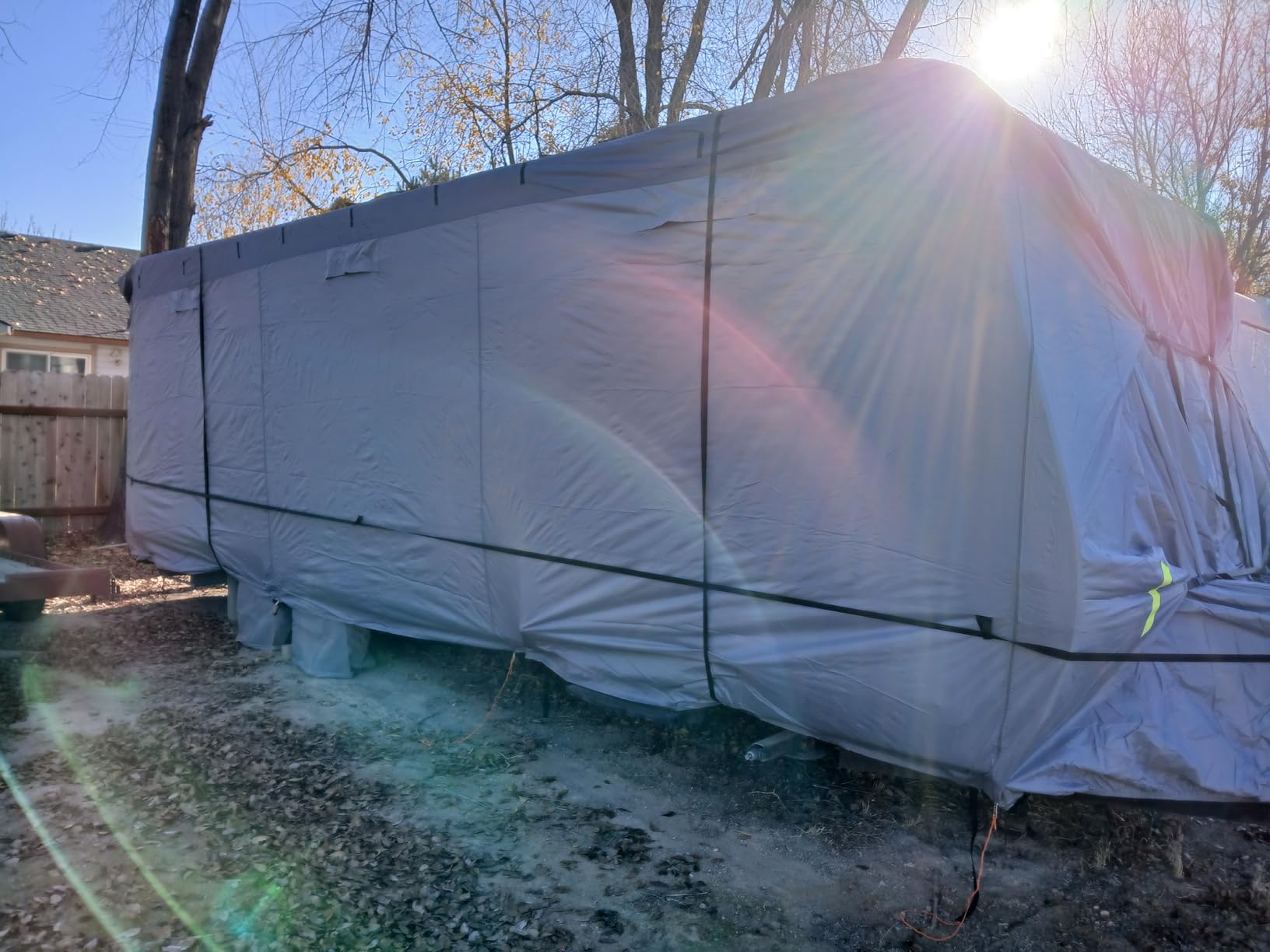 RVMasking RV Cover, Waterproof 600D Top Travel Trailer Cover for 34'1