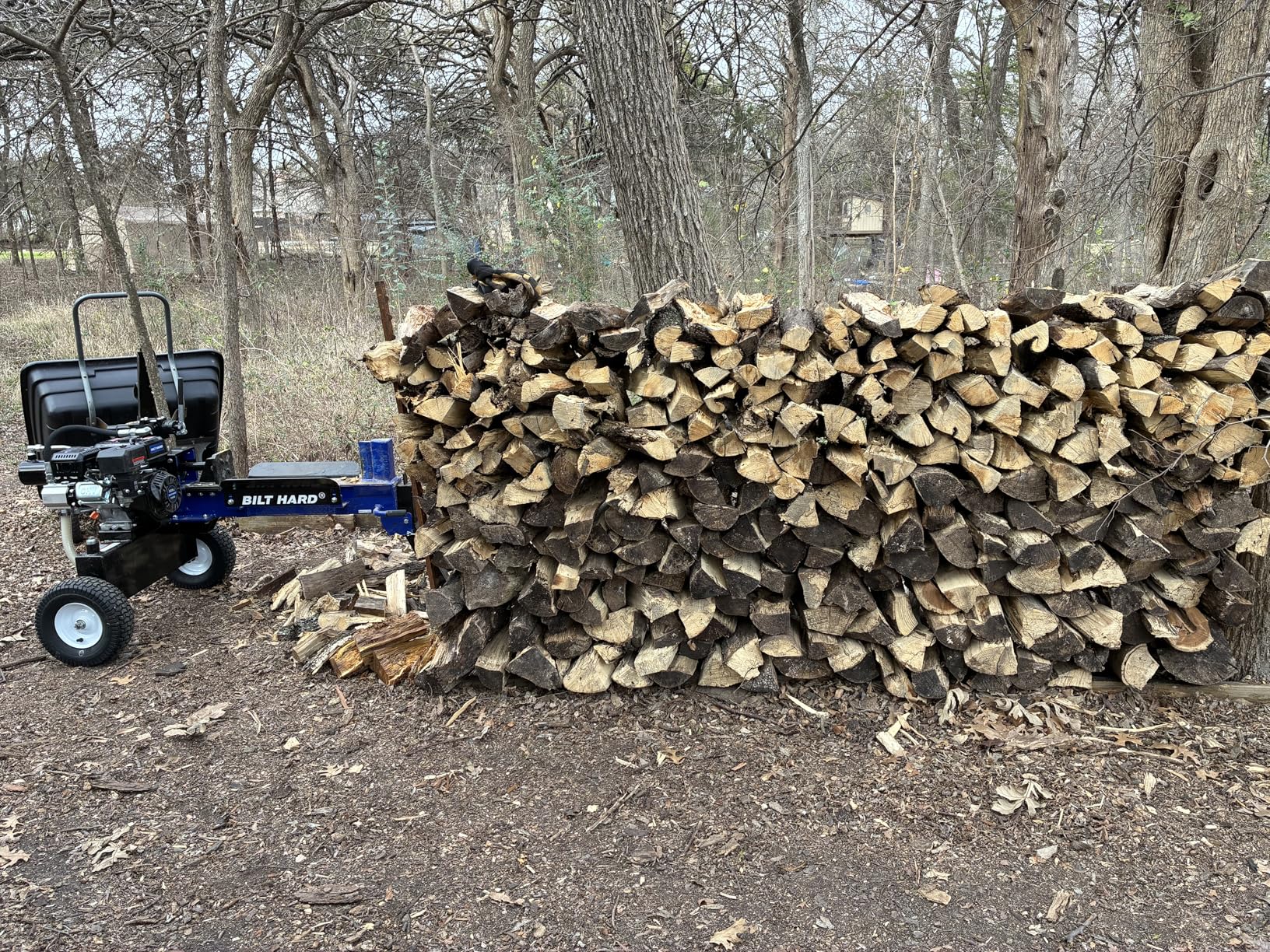 BILT HARD 20-Ton Gas Log Splitter, Hydraulic Wood Splitter with 7 HP 209cc OHV Engine, Towable Hitch customer photo 1