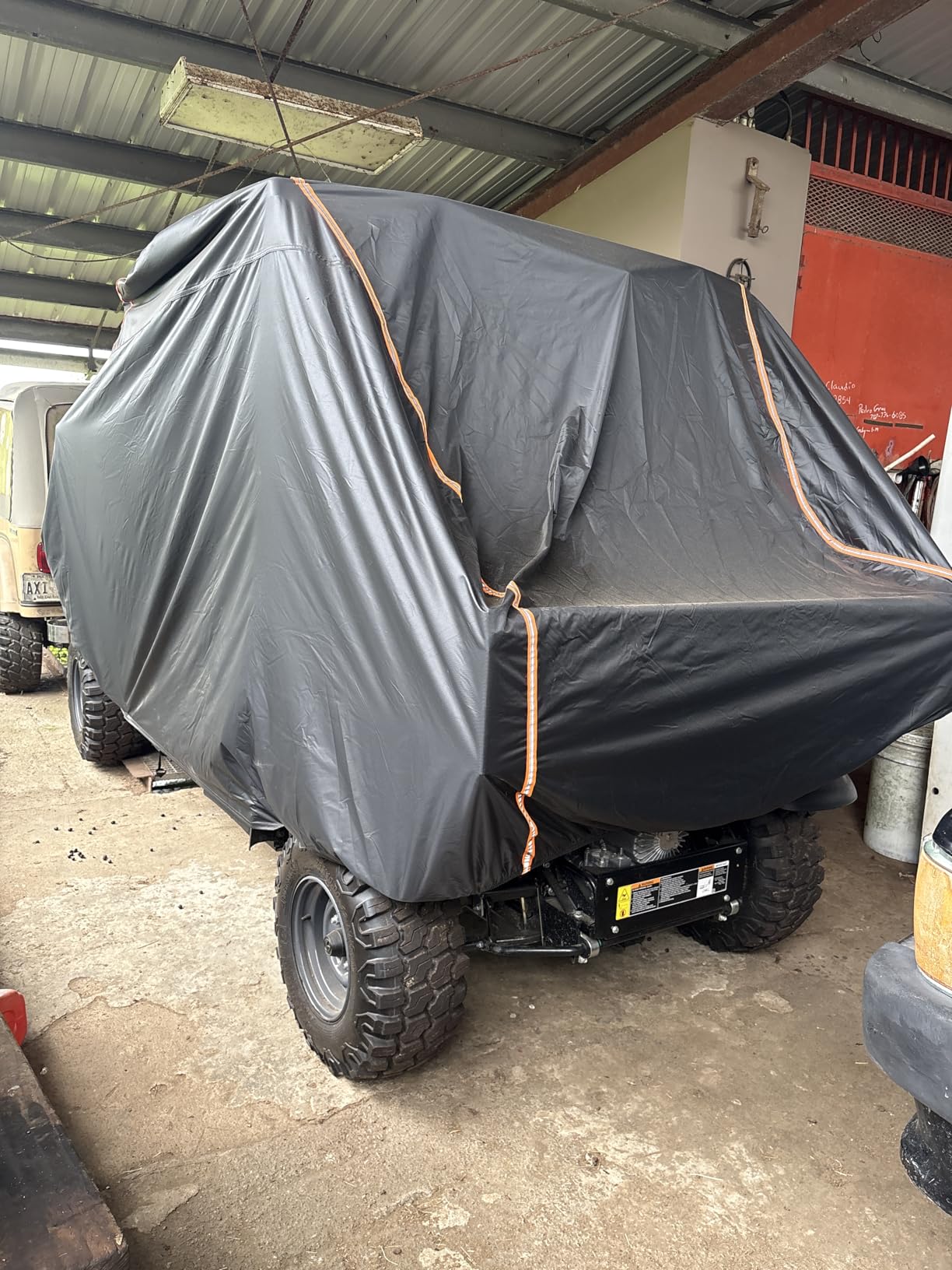 KEMIMOTO UTV Cover, All-Weather Protection UTV Cover Two Seater Compatible with Kawasaki Mule 4000/4010 Can-Am Defender Ranger XP 1000 WOLVERINE RMAX2 Pioneer UFORCE, 2-3 Seaters 140