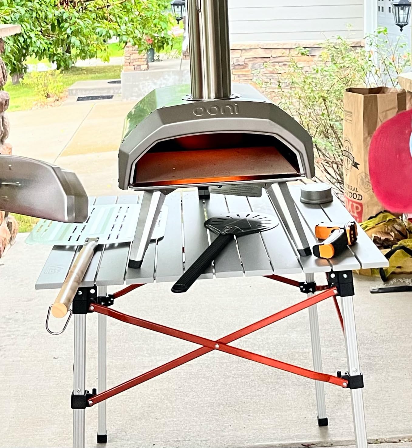 Pizza Turning Peel 7 Inch Round Aluminum Perforated Pizza Peel Turner with Metal Handle Pizza Paddle for Homemade Pizza Oven Accessories customer photo 2