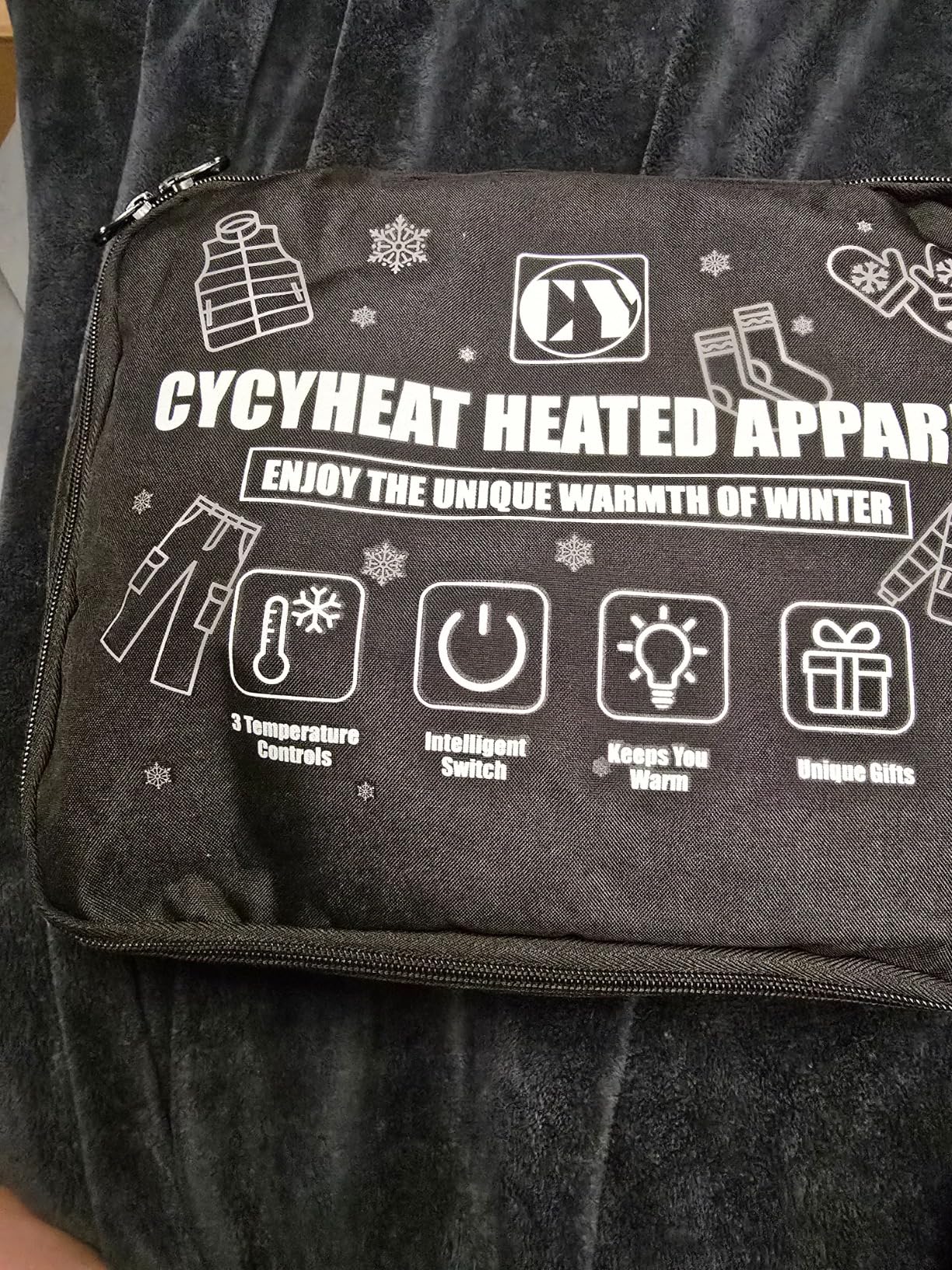 CYCYHEAT Heated Underwear - Women and Men Elastic Heated Thermal Underwear Pants Set, Upgraded 7.4V 2PCS Battery Pack customer photo 2