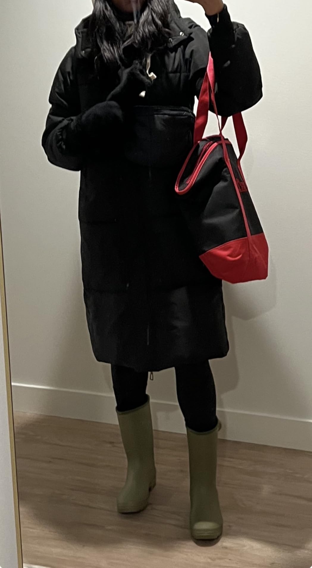 Long Puffer Jacket for Women, 2024 Thickened Winter Coat Hooded with Deep Pockets customer photo 1