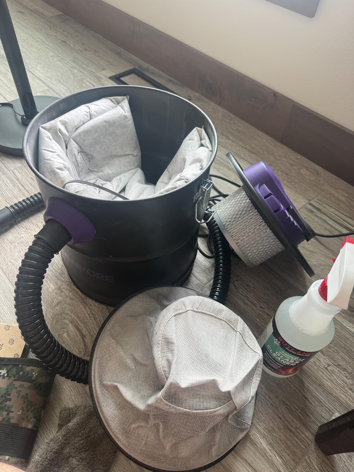 Ash Vacuum for Pellet Stoves: 5.2 Gallon Fireplace Ash Vac with 1200w Powerful Suction & Wheeled Base - Ash Vacuum Cleaner for Fireplaces, Pellet Grill, Wood Stove, Fire Pits customer photo 2