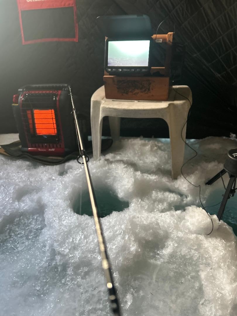 [FishPRO 2026 Upgrade] NO.1 HD 1080P Underwater Fishing Camera 7'' IPS- w/10,000mAh (Ease to Use) N/DVR Ice Fishing Camera, Fish Finder Camera for Ice Lake Boat Fishing w/USB-C, LED+IR, 82ft customer photo 1
