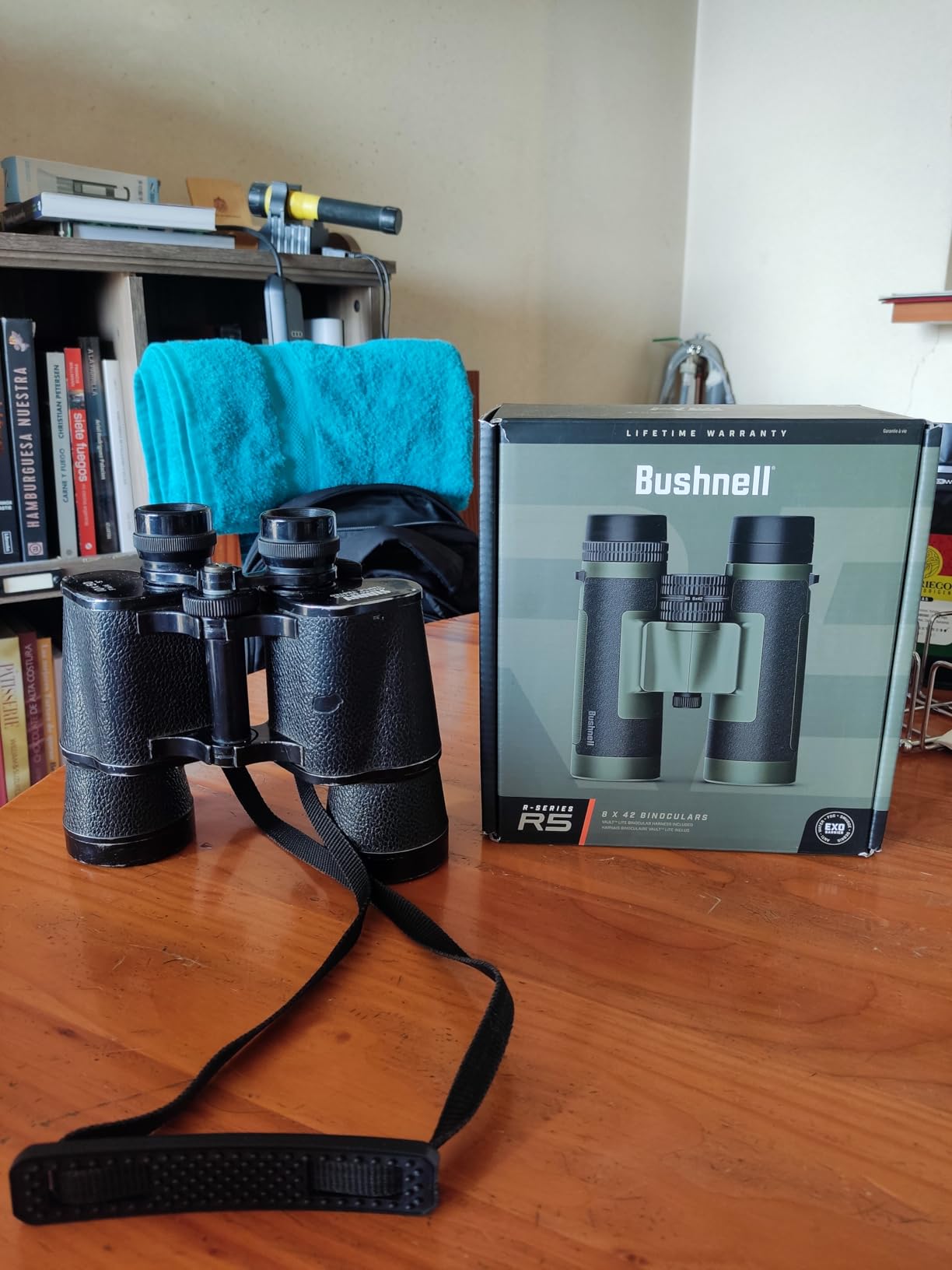Bushnell R5 12x50 Binoculars - Waterproof, Dielectric Multi-Coated Optics with EXO Barrier Lens Protection for Long Range Viewing and Hunting, Includes Vault Lite Bino Chest Harness & Neck Strap customer photo 2